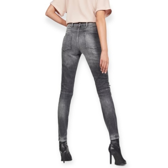 G-Star Raw Size 26 Jeans 5622 Knee Zip High Rise Skinny Women’s Gray Stretch - Picture 2 of 15